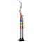 5ft. Multicolored Striped Wooden Elephant Sculpture